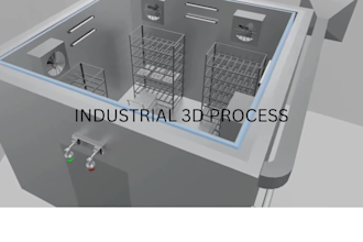 create 3d industrial process 3d factory workflow industrial technical workflow