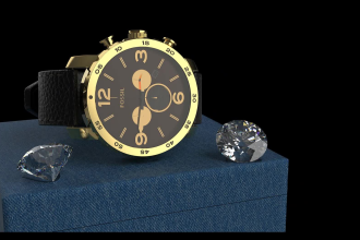 design custom watch and realistic rendering
