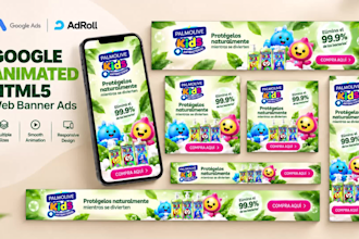 create animated html5 banner ads or google banner ads