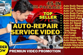 do auto body repair or auto repair shop video promotion ads