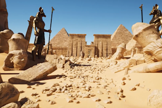 create realistic desert movie logo animation