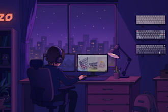 create lofi loop animation and illustration
