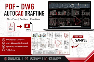 convert a PDF, sketch, or image to an autocad dwg drawing