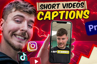 edit youtube shorts, tiktok videos, ig reels with captions