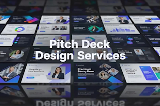 design powerpoint presentation, pitch deck, google slides and canva