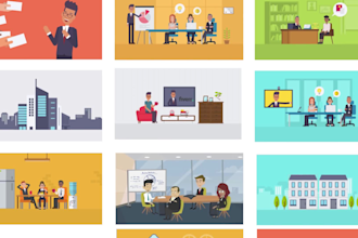 create 2d animated explainer video ad or marketing sales video