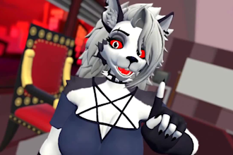 create, edit vrchat avatar, animaze vseeface model avatar, vrchat animation, vrm