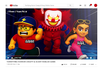 make terrifying horror creepy youtube thumbnail for roblox