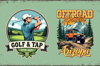 design typography graphics for t shirts, badges, patches, stickers, and labels