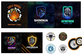 create awesome gaming, twitch, esports, sport logo