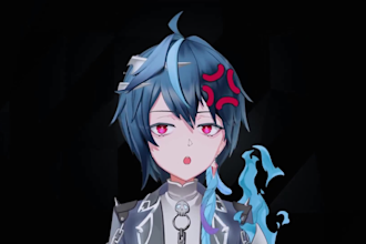 design and rig live2d model, vtuber  commission, vtuber illustration for stream