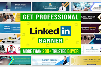 design linkedin banner, header for your business page or profile