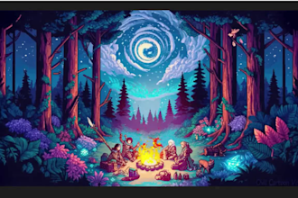 create lofi loop, anime style illustrations and animated loop for you tube