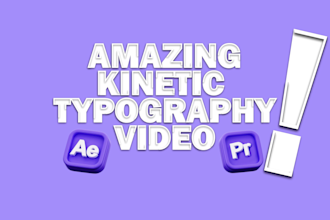 create kinetic typography video with text animation