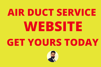 do air duct service or cleaning website with fb page