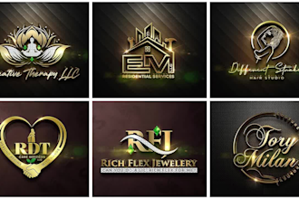 do modern 3d polygonal geometric logo design for business