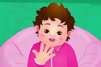 make 2d animation for kids nursery rhymes cartoon animation kids video learning
