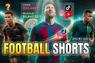 create trending football shorts for youtube, tiktok and instagram shorts videos