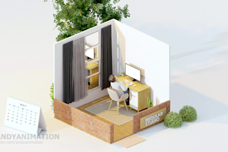 create 3d isometric animated explainer video for your brand