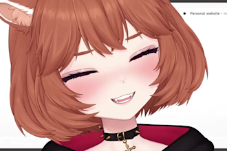 do vtuber commission, 3d vtuber model and rig live2d vrchat anime model