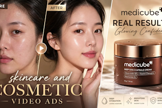 create luxury ai skincare beauty and cosmetic commercial video ads ai video ads