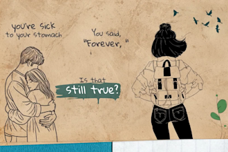 create trendy hand drawn lyric music video
