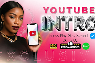 create custom youtube intro and outro video in 24 hours