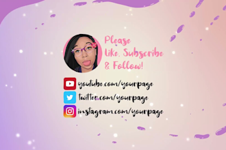 create a beauty guru cartoon youtube intro and outro video