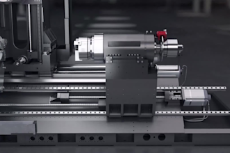 create a realistic 3d cnc machine operation animation industrial machinery video