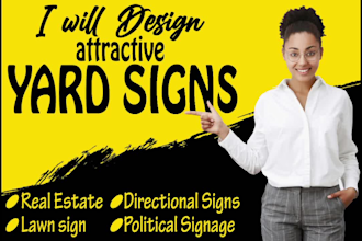 do real estate sign, yard sign design