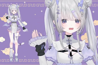 vtuber rig, nsfw vtuber, live 2d vtuber model live 2d, vtuber streaming facerig