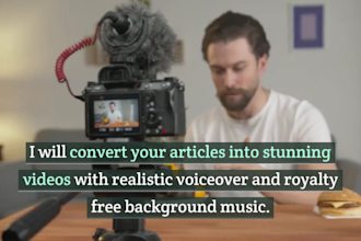 convert article into a high quality video
