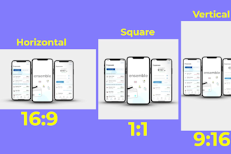 make android and iphone mobile app promo video in all sizes