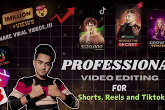 do professional short video editing for instagram, tiktok and youtube shorts