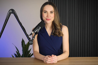 create a podcast style video