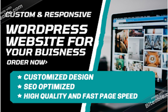 develop custom wordpress website design or business website