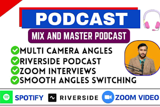 do multicam podcast video editing and riverside podcast editing