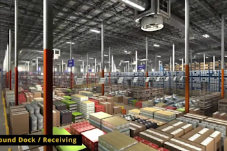create 3d industrial process simulation technical machinery animation