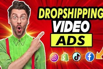do amazing video ads for tiktok ads, fb ads, etsy shopify dropshipping video ads
