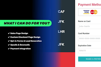 build high converting sales funnel or page with cartflows and thrive architect