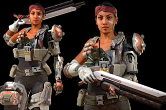 do stylized 3d character model texture blender rigging unreal engine unity game