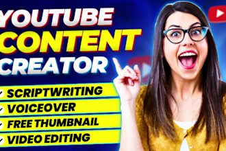 be your youtube video maker or yt content creator