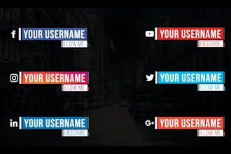 create social media lower third for your video