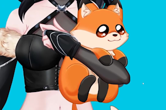 draw custom 2d vtuber model 2d vtuber 2d rigging vtuber avatar 2d character