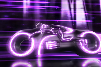 reveal your logo intro animation on futuristic neon bike