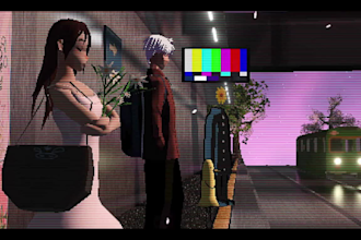 create loop retro visualizer 3d lowpoly music animation in ps1 ps2 psx n64 style