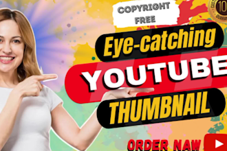 create eye catching copyright free youtube thumbnails for within 1 hours