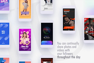 create facebook , instagram stories and shopify video ads
