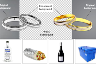 do photo background removal or cut out and  product image editing
