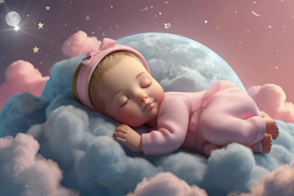 create 30 lullaby baby sleep music video for youtube